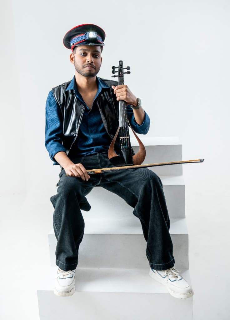 Pritam Deb Sarkar Studio Violin Portrait